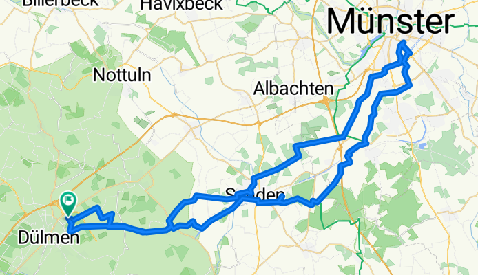 Ostfeldmark, Dülmen - Hafen Münster und zurück 74 km