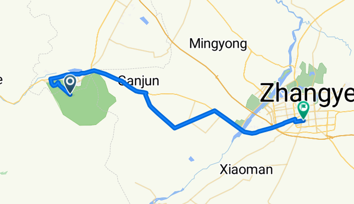 Zhangye Danxia to Zhangye City