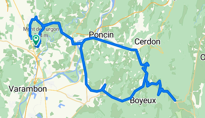 Lengthy ride through Druillat