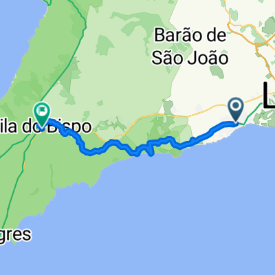 Bike path from Praia to Vila do Bispo