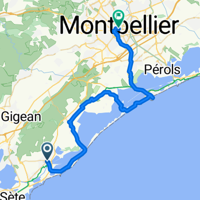 Frontignan-Montpellier 6. Tag, Variation 1