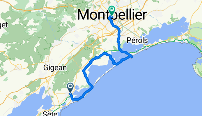 Frontignan-Montpellier 6. Tag, Variation 1