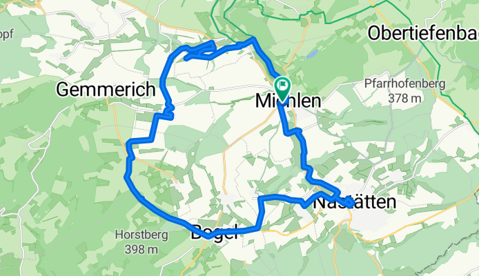 Sonntagstour Miehlen über Ehr-Hainau-Himmghofen-Bogel-Nastätten