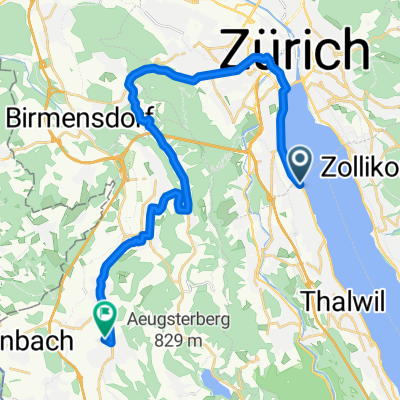 ride from Kilchberg ZH to Affoltern am Albis