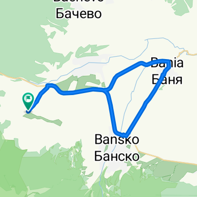 (road BG) Golf tereni-Banja-Bansko- golf tereni