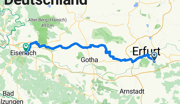 Nesseradweg Erfurt-Kindel-Eisenach