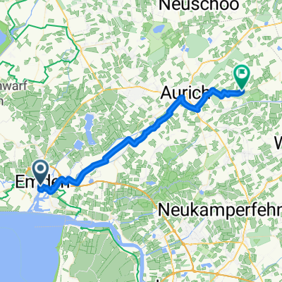 Emden nach Aurich (Wiesens)