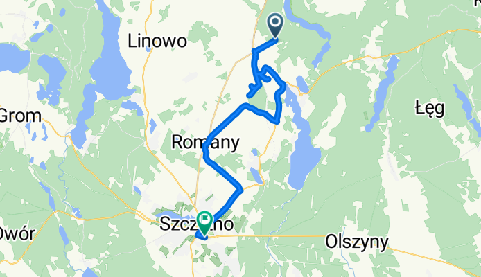 ride from Dźwierzuty to Szczytno