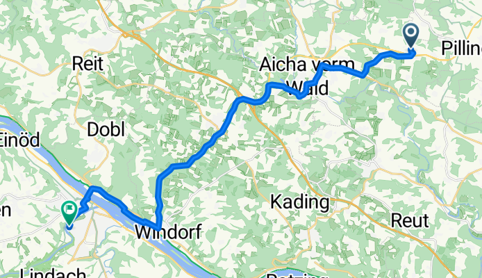 Radrunde von Aicha vorm Wald nach Vilshofen an der Donau