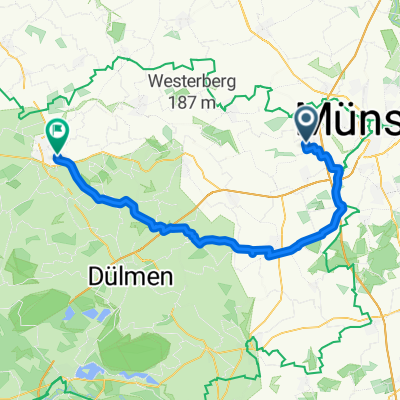 Münster / Coesfeld über Amelsbüren, Senden, Karthaus