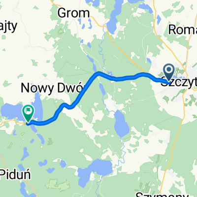 ride from Szczytno to Jedwabno