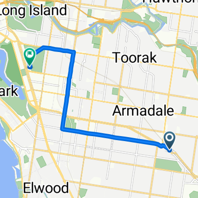 Brief bike tour from Malvern to St Kilda Road