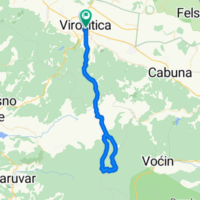 Virovitica - Crni vrh (preko Puklice) - Virovitica