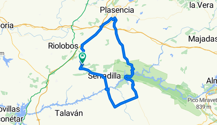 Mirabel-Serradilla-Torrejon el Rubio-Monfragüe-Plasencia-Mirabel