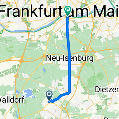 ride from Langen to Frankfurt
