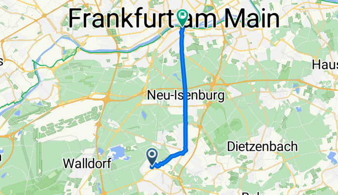 ride from Langen to Frankfurt