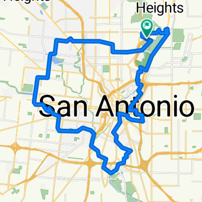 Long bike tour through San Antonio