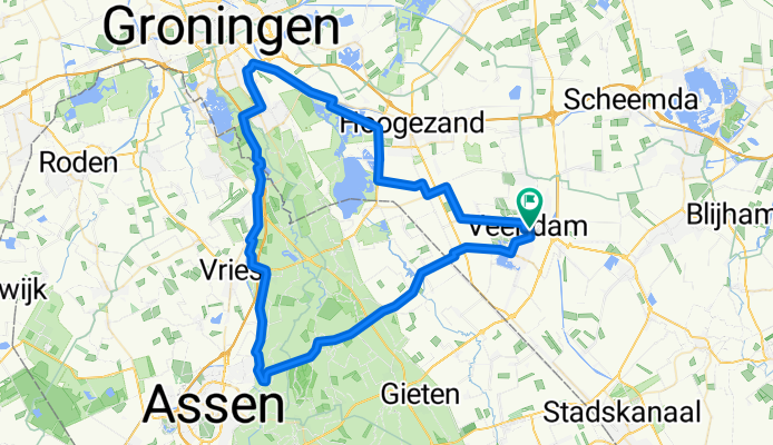 Rondje Veendam - Assen - Groningen