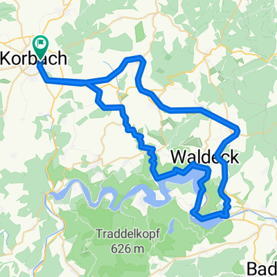 Lange Radrunde durch Korbach