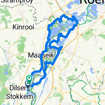 Maasroute Dilsen 54 km via LF7 en LF 3