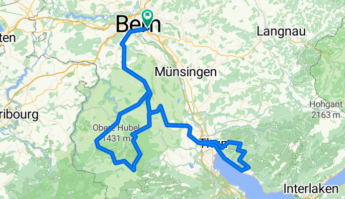 Bern-Riggisberg-Thun-Goldiwil-Aeschlen-Gurnigel-Rueggisberg-Bern