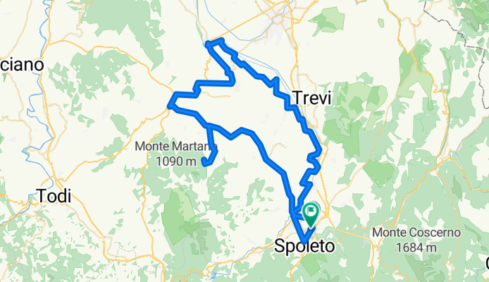 Spoleto-Bevagna-Montefalco-Bastardo-Spoleto