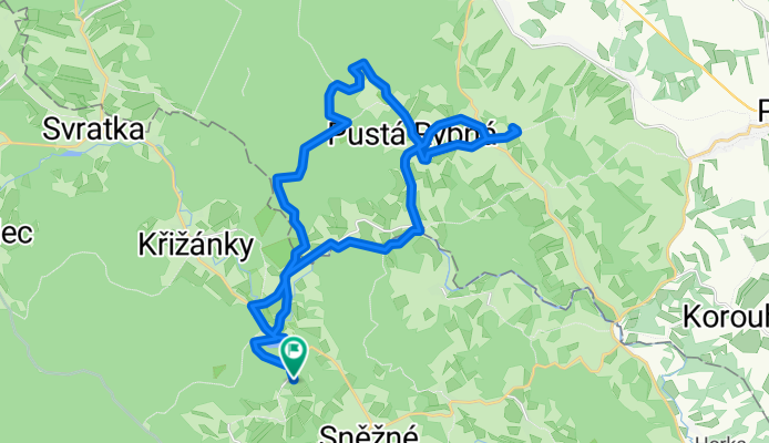 2015 08 30 Blatiny chatka - Milovy - úbočím do Pusté R. - tábor, Lucák, Pustá, podél Svratky - Milovy