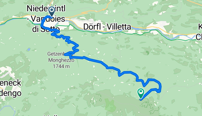 Vintl Rastnerhütte über Parkplatz