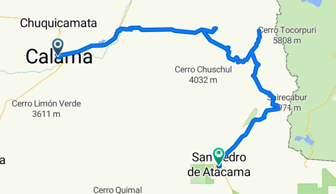 Calama - El Tatio - San Pedro de Atacama