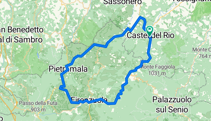 Castel del Rio-Bordona-Passo Raticosa-Firenzuola-Castel del Rio