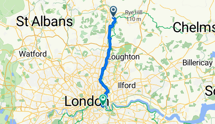 Hoddesdon to Canada Water Through Lee Valley
