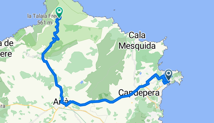 ride from Capdepera to Artà