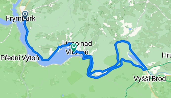 Frymburk-Lipno-Vyšší Brod-Lipno
