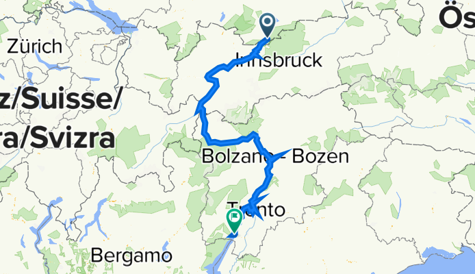 Via Claudia mit dem Trekkingbike von Mittenwald bis Torbole