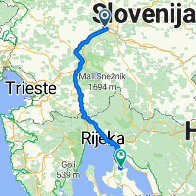 Lj-Brdo-Vrhnika-Postojna-Pivka-Knježak-Rupa-Škalnica-Sv.Kuzam-Bakarac-Soline