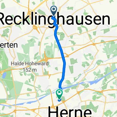 Kurze Radrunde von Recklinghausen nach Herne