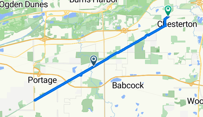 bike tour from Portage to Porter