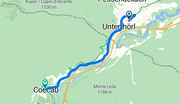 Bhf Unterthörl - Beginn Radweg Pontebana