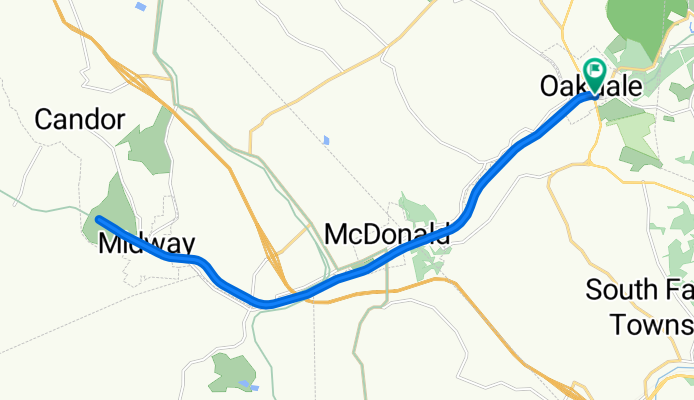 ride from Beechcliff to Oakdale