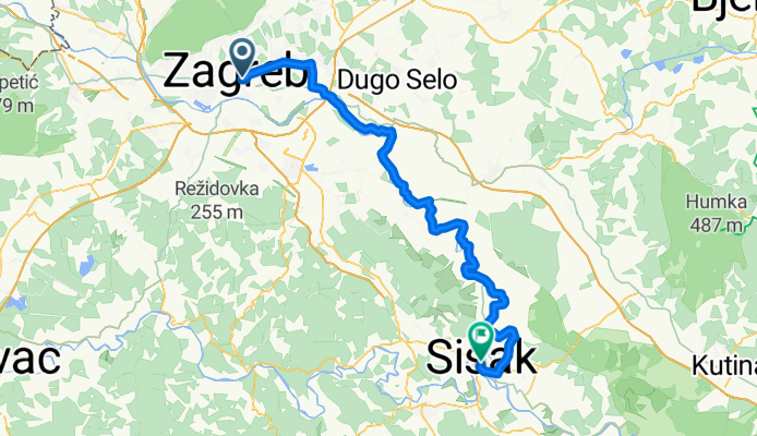 Zagreb-Sisak (Left bank Sava river)