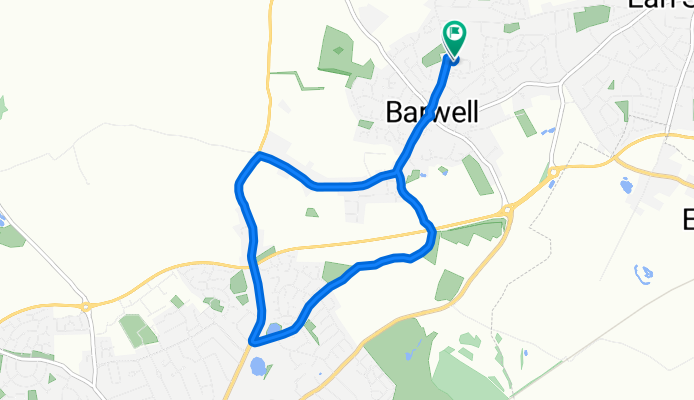 reverse asda route Barwell,  hinckley