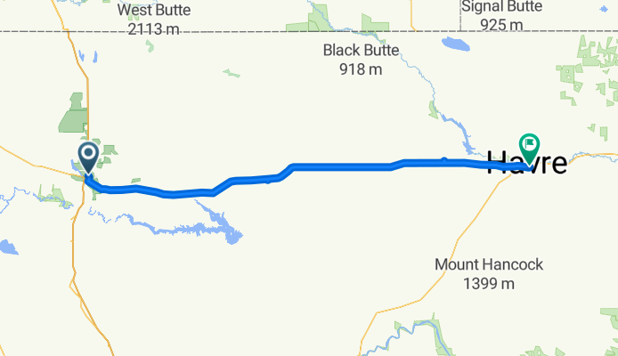 Lengthy ride from Shelby to Havre, MT