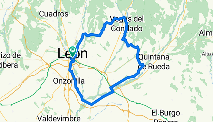 León - Villaobispo - Devesa de Curueño - San Cipriano - San Vicente del Condado - Valduvieco - Mellazos - San Miguel de Escalada - Mansilla de las Mulas - Palan