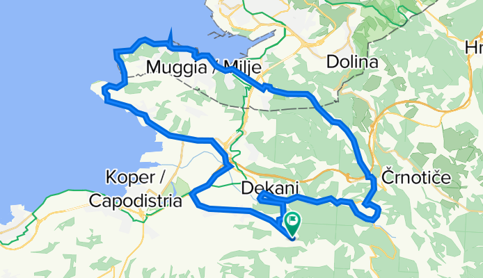 Sv. Anton, Bertoki, Bivje, Sermin, Ankaran, Debeli Rtič, Lazaret, Milje, Noghere, Crociata, Osp, Črni Kal, Kortine, Rižana, Dekani, Miši, Sv. Anton