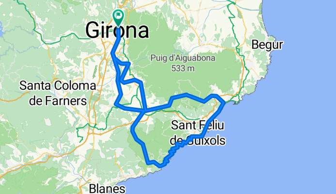 125 km    Tossa de Mar - Calonge - Romanya de la Selva