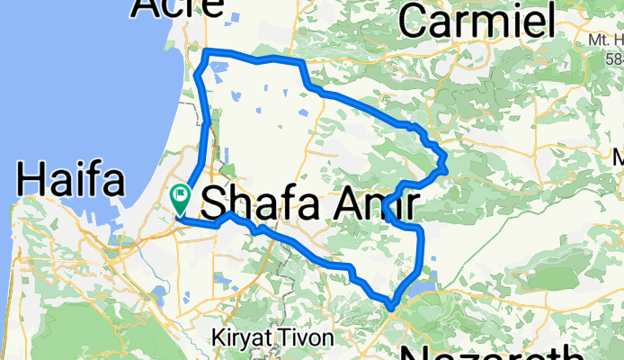 קריות, עכו, אחיהוד, עליה למשגב, צומת המוביל דרך מורשת וחזרה לקריות