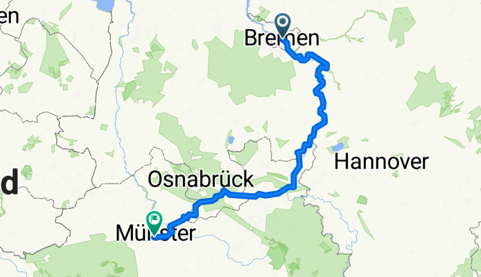 Bremen - Münster über Weserradweg mit Camping