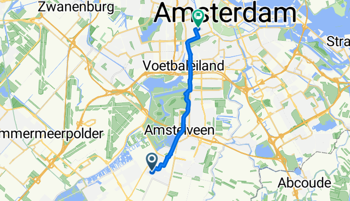 ride from Amstelveen to Amsterdam