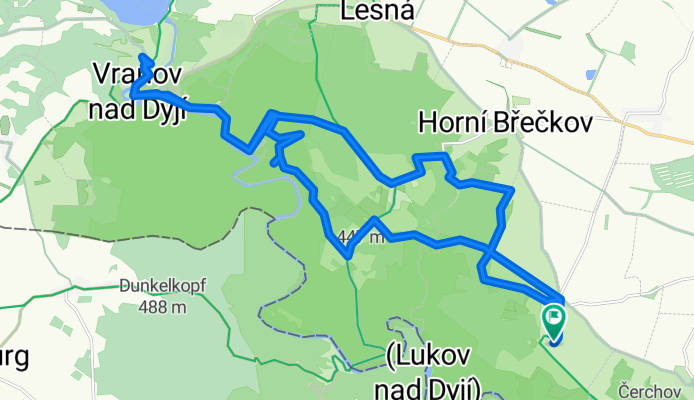 Lukov - Čížov - Vranov - Čížov - Lukov
