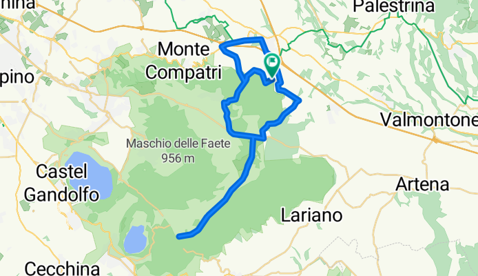 Lengthy bike tour from Rocca Priora to Colle di Fuori